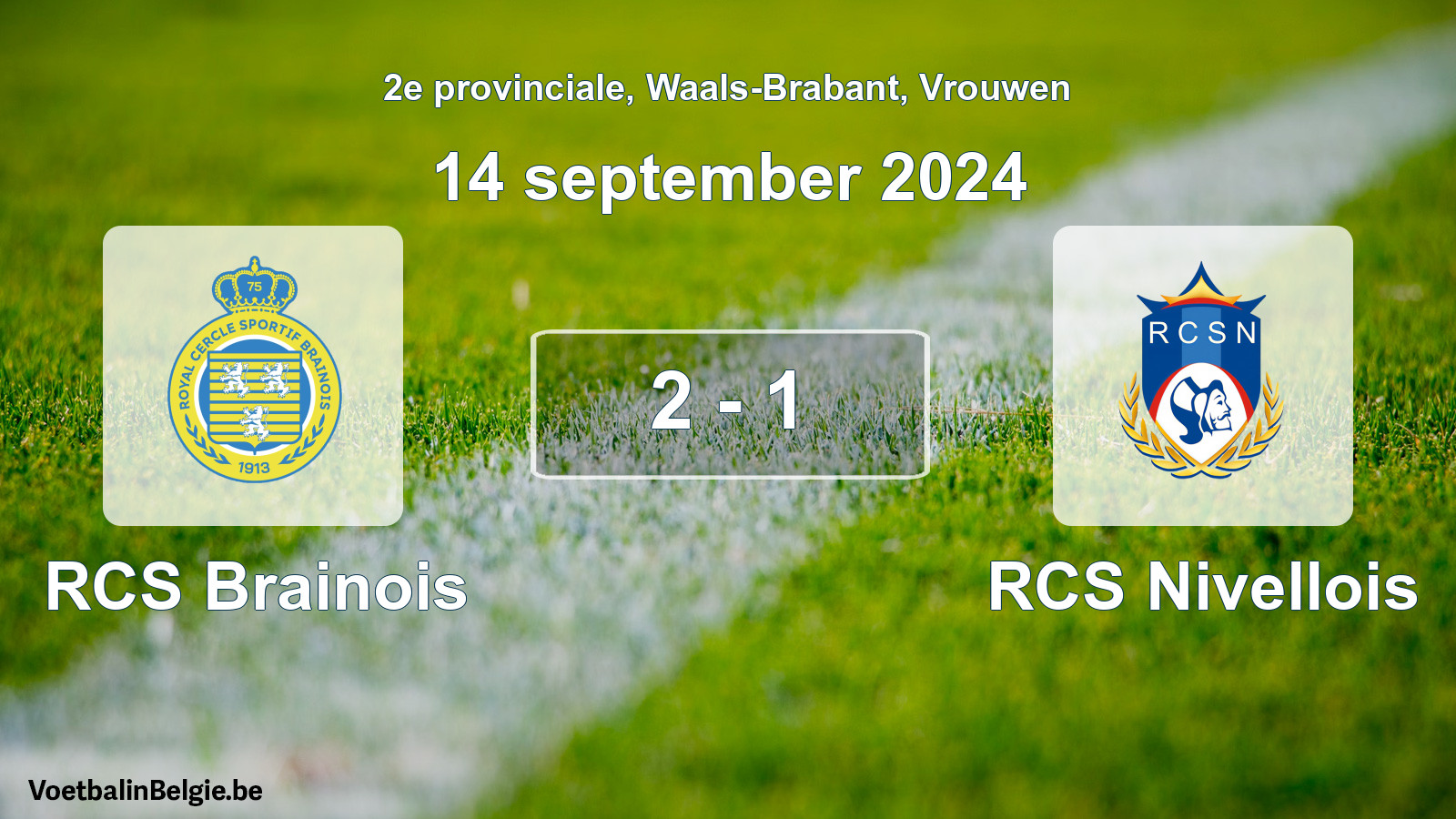 Played match women football: RCS Brainois - RCS Nivellois 2 - 1 (14 September 2024)