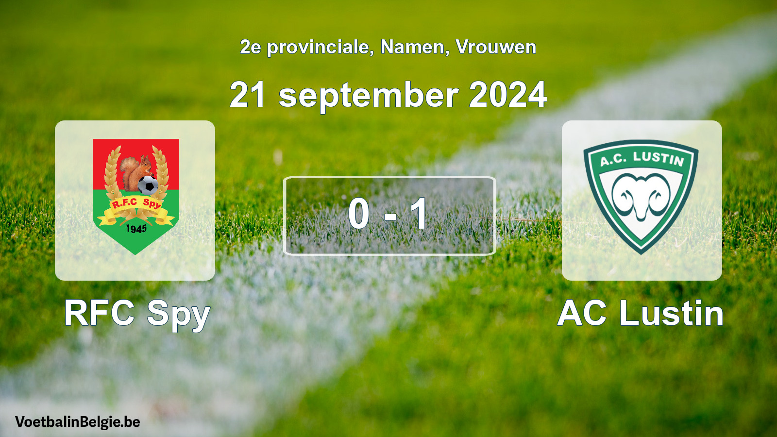 Gespeelde wedstrijd vrouwenvoetbal: RFC Spy - AC Lustin 0 - 1 (21 september 2024)
