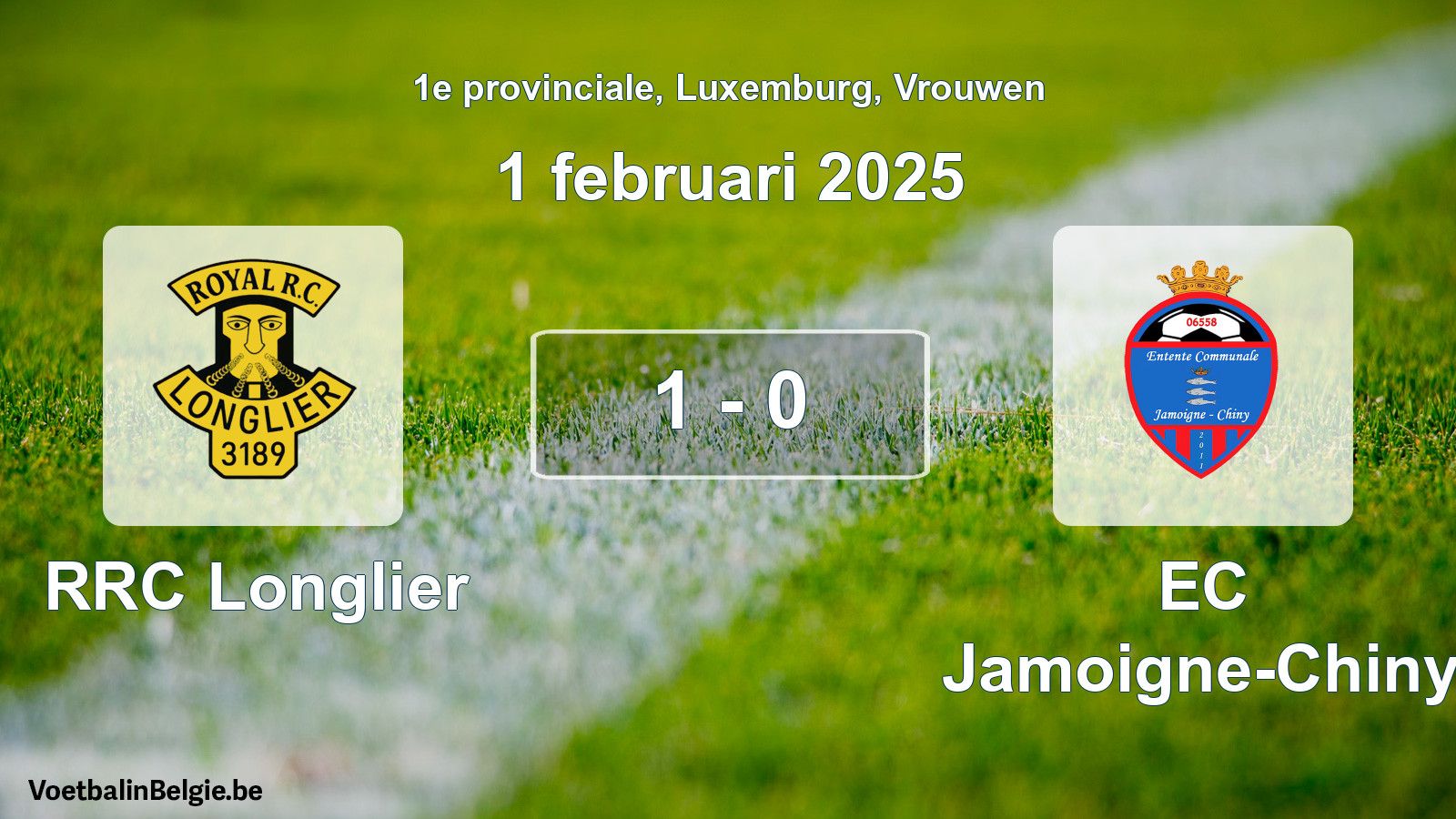 Played match women football: RRC Longlier - EC Jamoigne-Chiny 1 - 0 (1 February 2025)