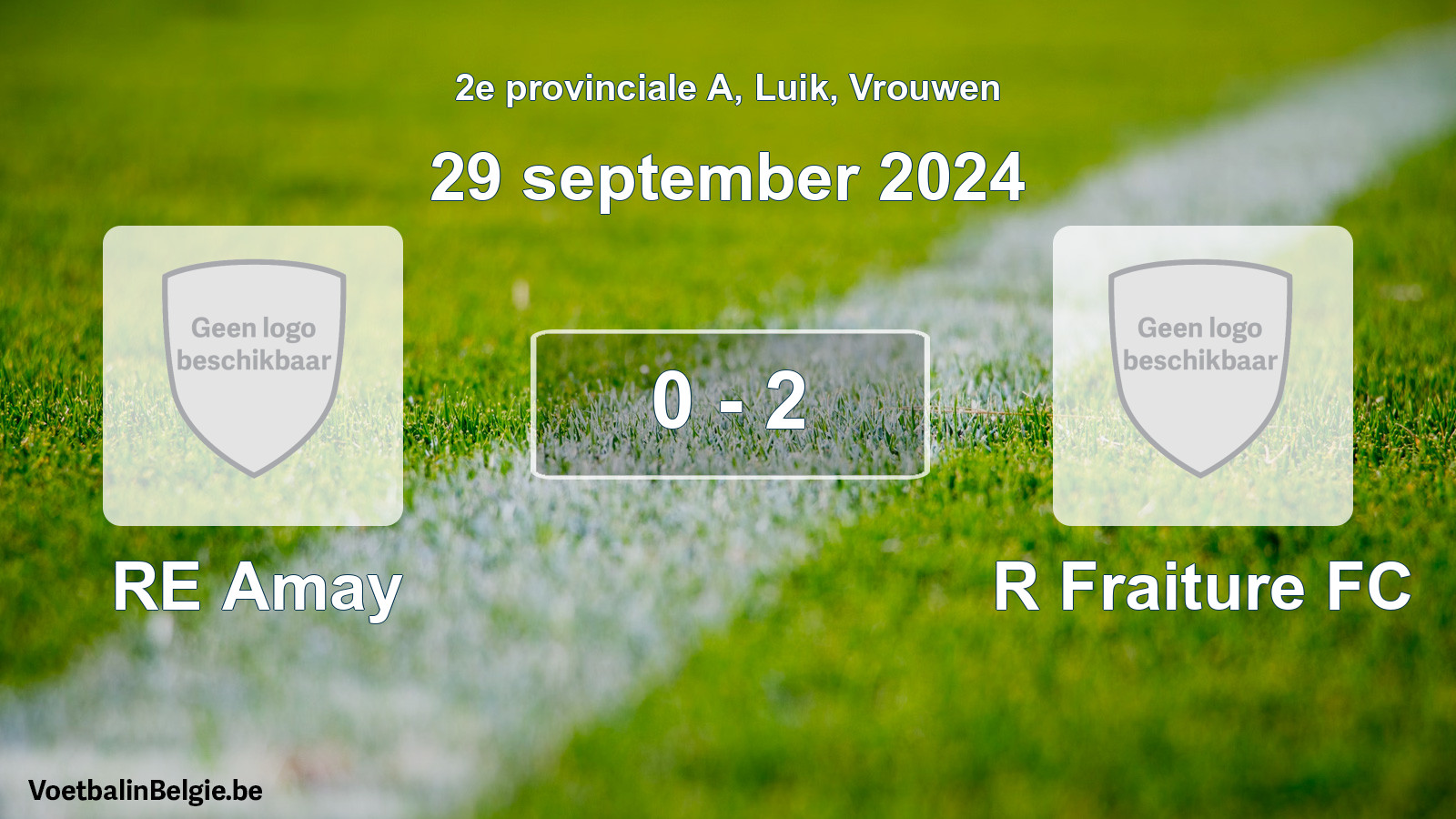 Gespeelde wedstrijd vrouwenvoetbal: RE Amay - R Fraiture FC 0 - 2 (29 september 2024)