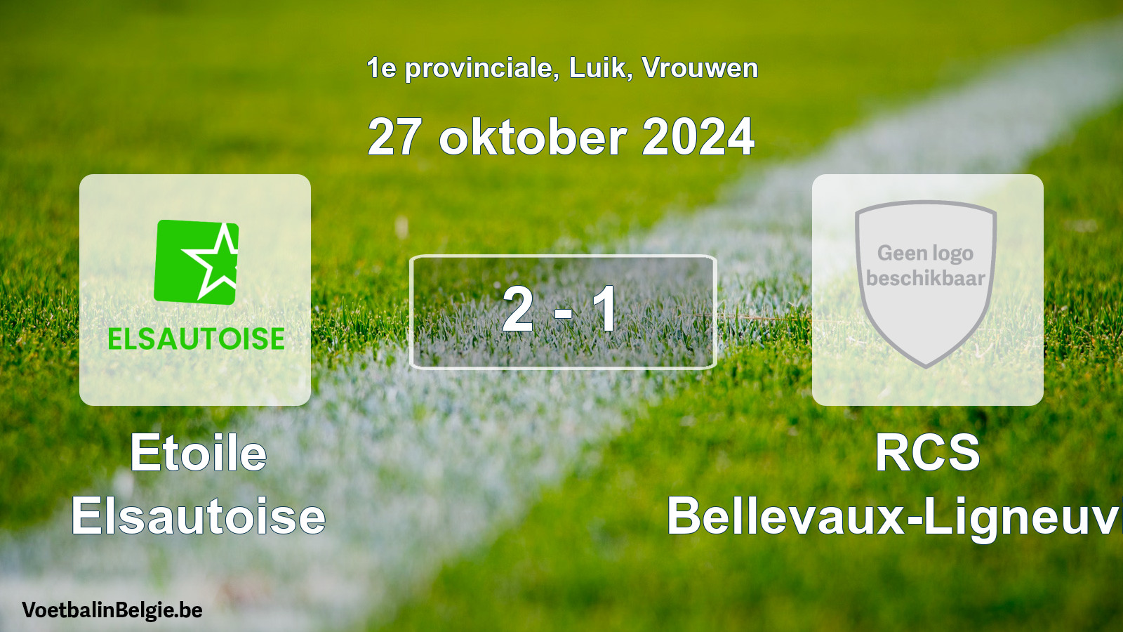 Gespeelde wedstrijd vrouwenvoetbal: Etoile Elsautoise - RCS Bellevaux-Ligneuville 2 - 1 (27 oktober 2024)