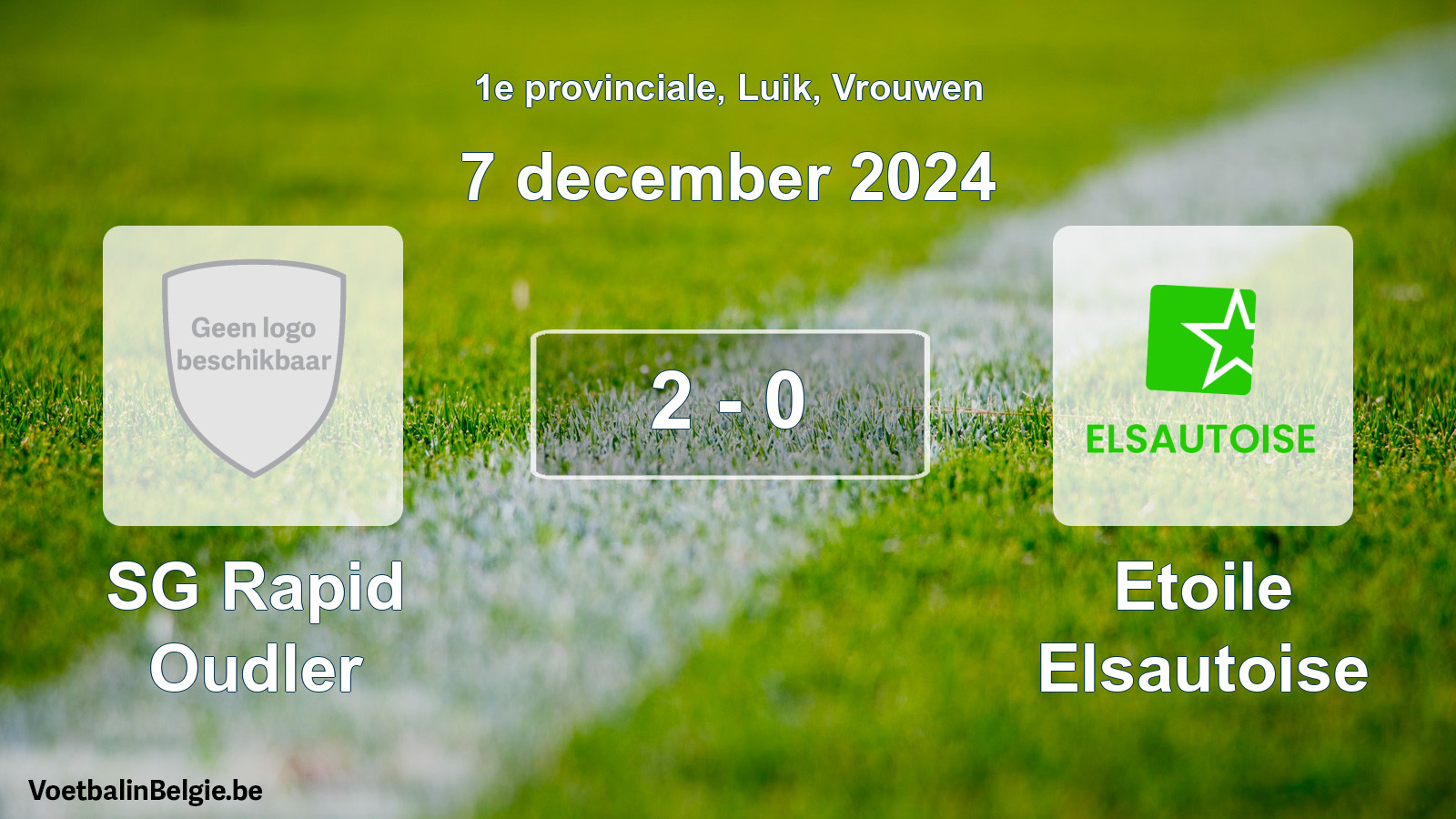 Gespeelde wedstrijd vrouwenvoetbal: SG Rapid Oudler - Etoile Elsautoise 2 - 0 (7 december 2024)