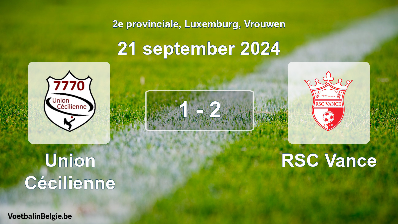 Gespeelde wedstrijd vrouwenvoetbal: Union Cécilienne - RSC Vance 1 - 2 (21 september 2024)