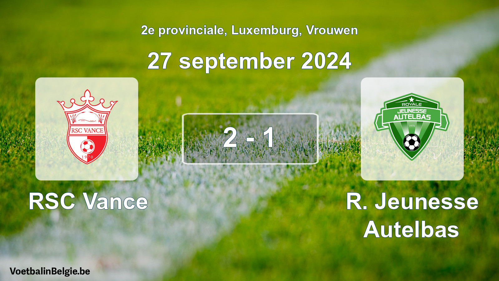 Gespeelde wedstrijd vrouwenvoetbal: RSC Vance - R. Jeunesse Autelbas 2 - 1 (27 september 2024)