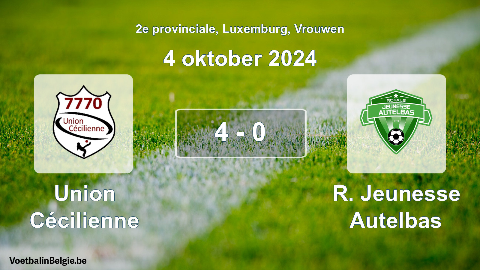 Played match women football: Union Cécilienne - R. Jeunesse Autelbas 4 - 0 (4 October 2024)