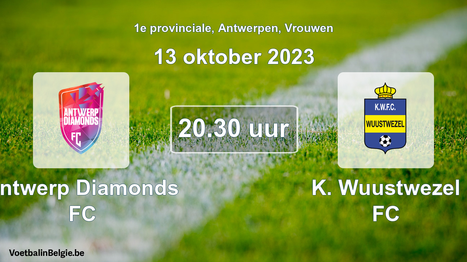 Scheduled match women football: Antwerp Diamonds FC - K. Wuustwezel FC (13 October 2023)