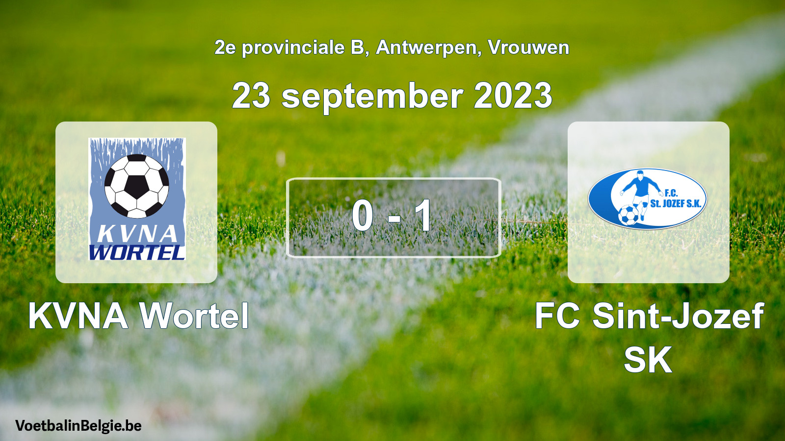 Played match women football: KVNA Wortel - FC Sint-Jozef SK 0 - 1 (23 September 2023)