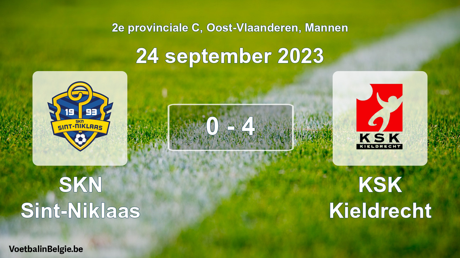 Played match men football: SKN Sint-Niklaas - KSK Kieldrecht 0 - 4 (24 September 2023)