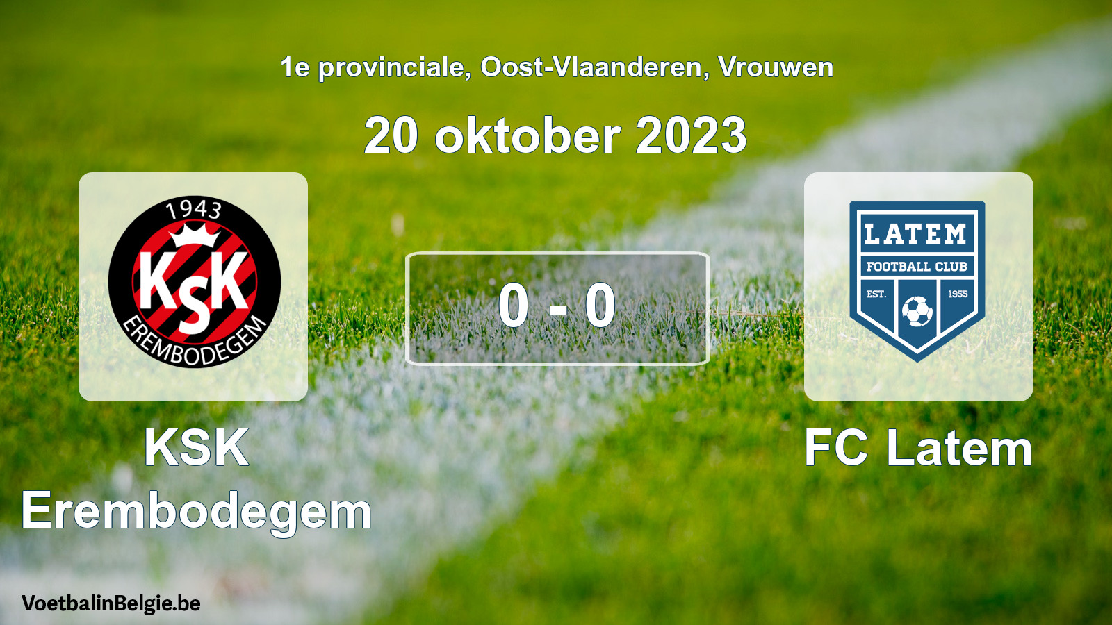 Gespeelde wedstrijd vrouwenvoetbal: KSK Erembodegem - FC Latem 0 - 0 (20 oktober 2023)