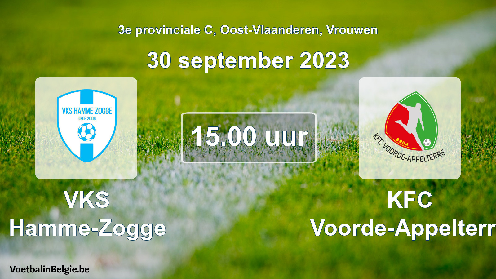 Scheduled match women football: VKS Hamme-Zogge - KFC Voorde-Appelterre (30 September 2023)