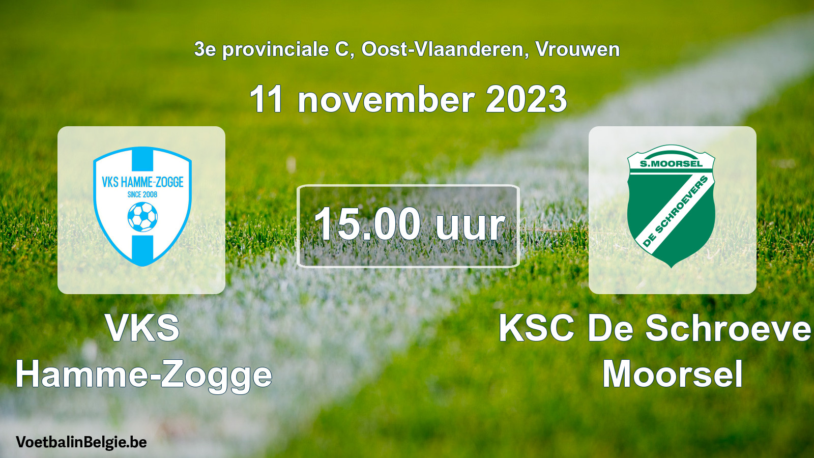 Geplantes Spiel frauen-Fußball: VKS Hamme-Zogge - KSC De Schroevers Moorsel (11 November 2023)