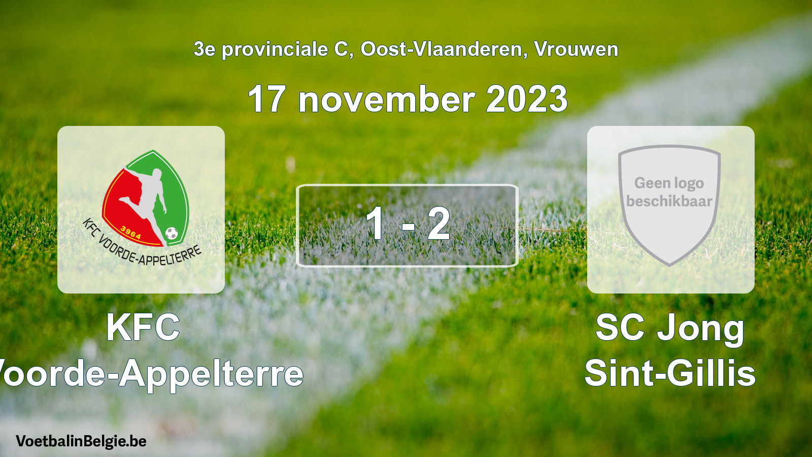 Gespeelde wedstrijd vrouwenvoetbal: KFC Voorde-Appelterre - SC Jong Sint-Gillis 1 - 2 (17 november 2023)