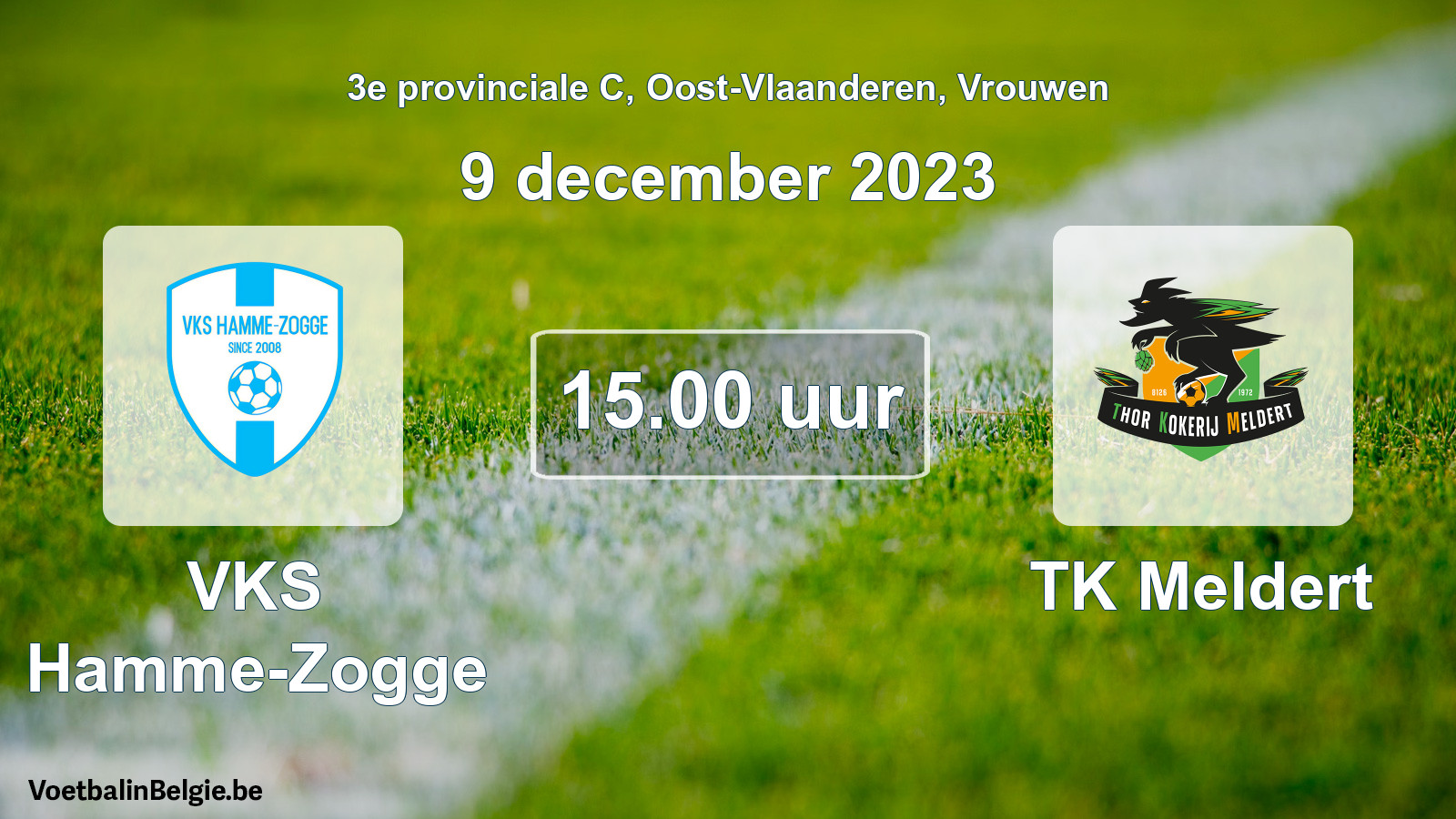 Scheduled match women football: VKS Hamme-Zogge - TK Meldert (9 December 2023)