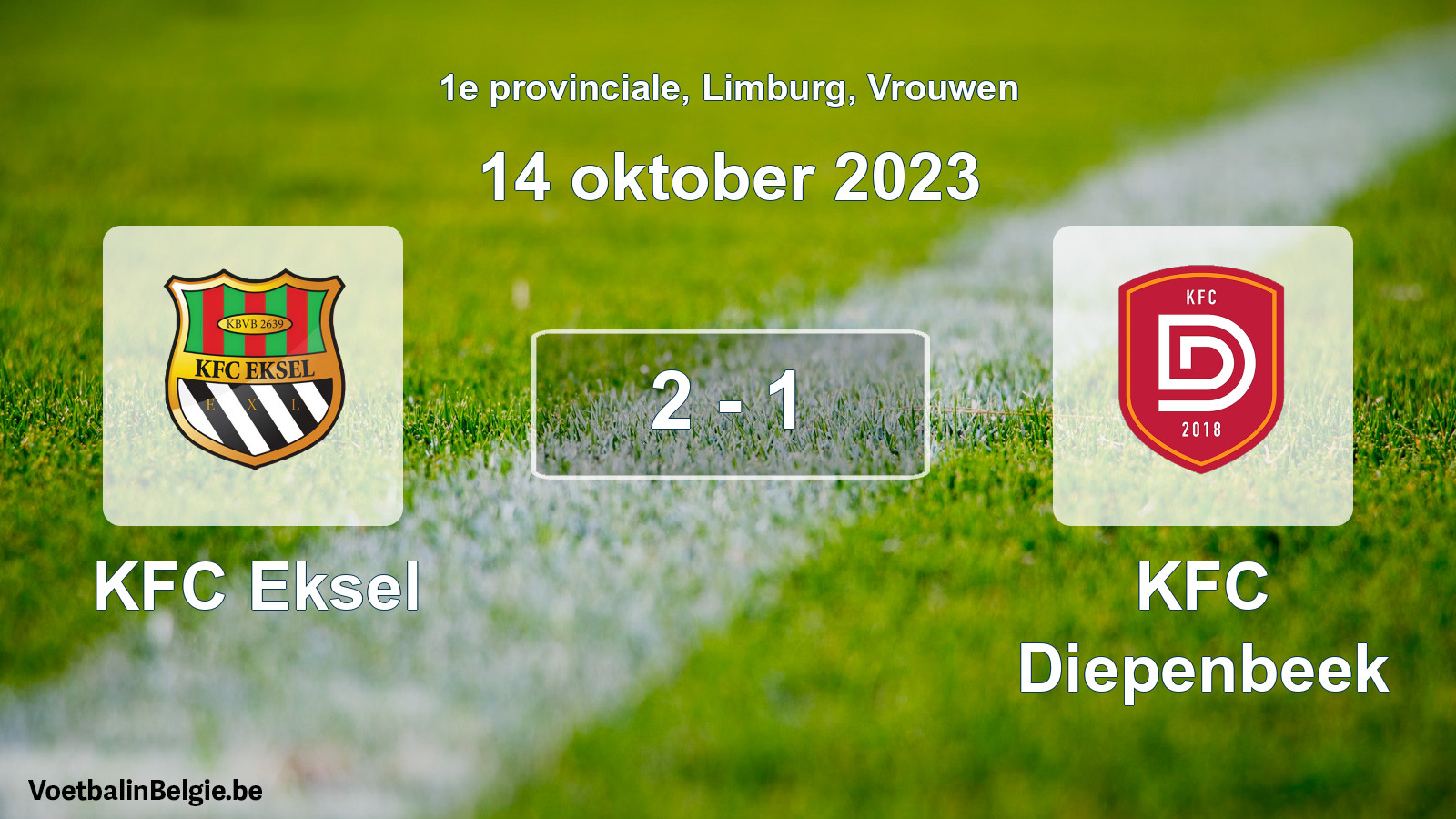 Gespeelde wedstrijd vrouwenvoetbal: KFC Eksel - KFC Diepenbeek 2 - 1 (14 oktober 2023)