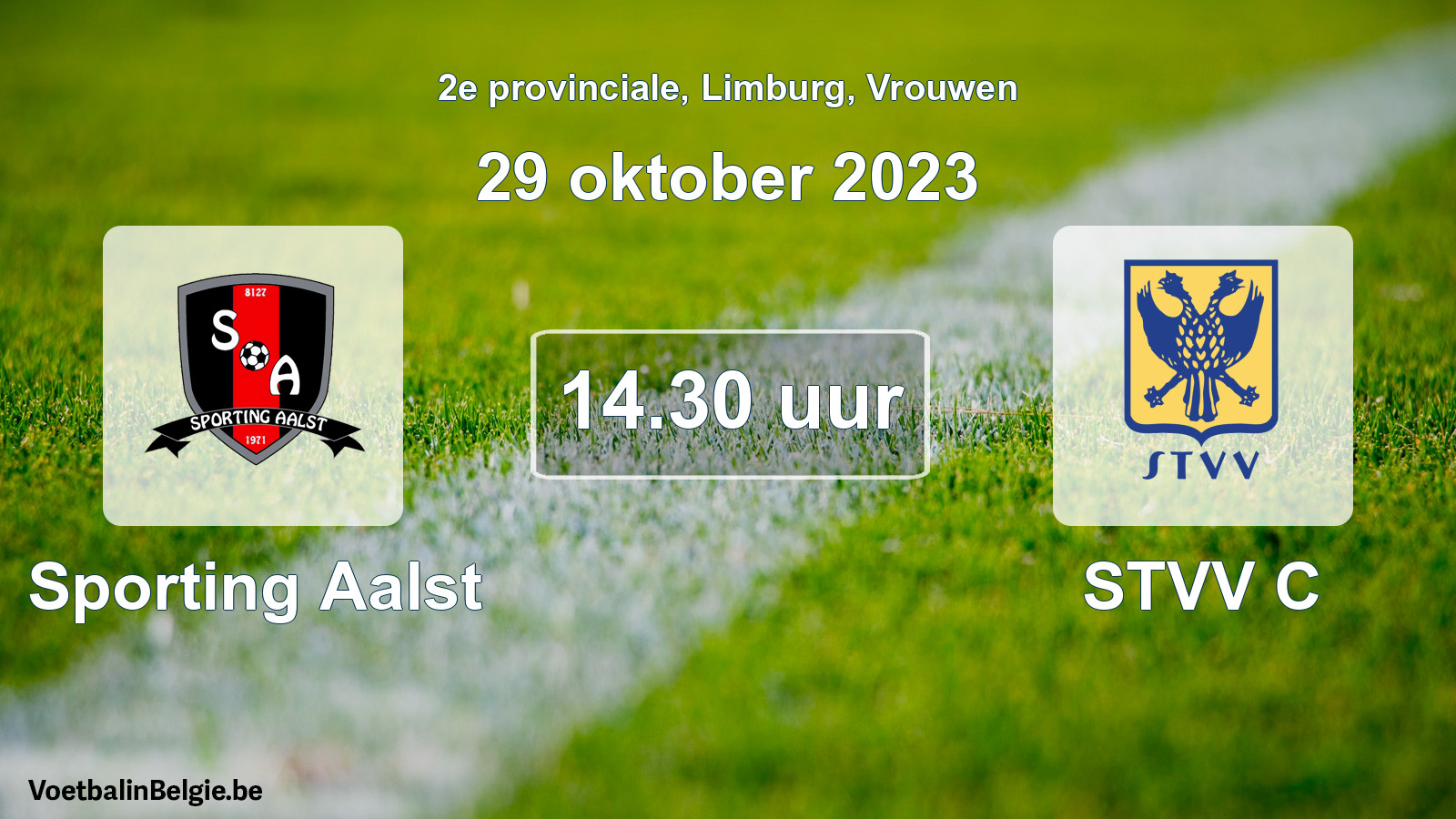 Match prévu football femmes: Sporting Aalst - STVV C (29 octobre 2023)