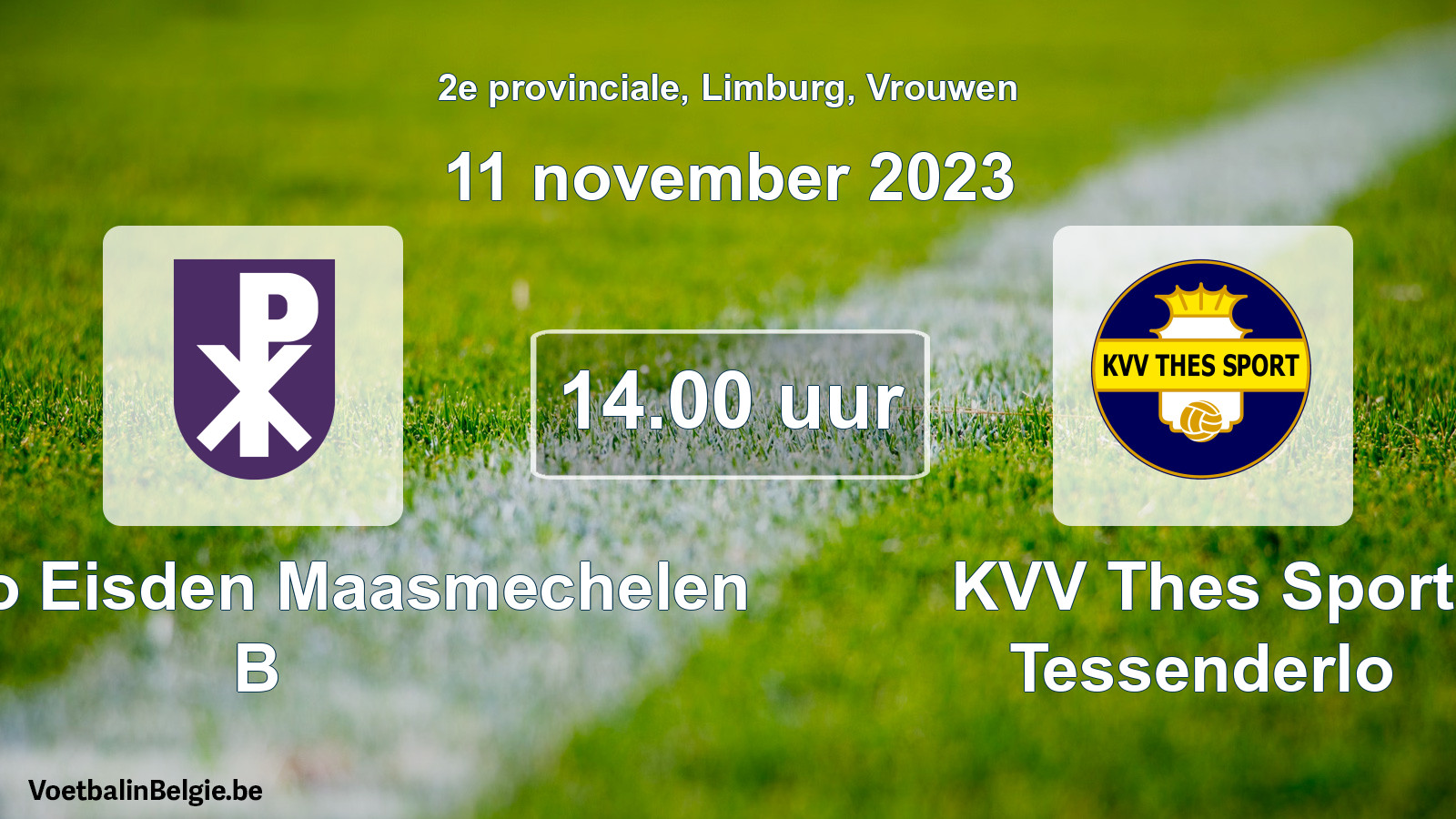 Scheduled match women football: K. Patro Eisden Maasmechelen B - KVV Thes Sport Tessenderlo (11 November 2023)