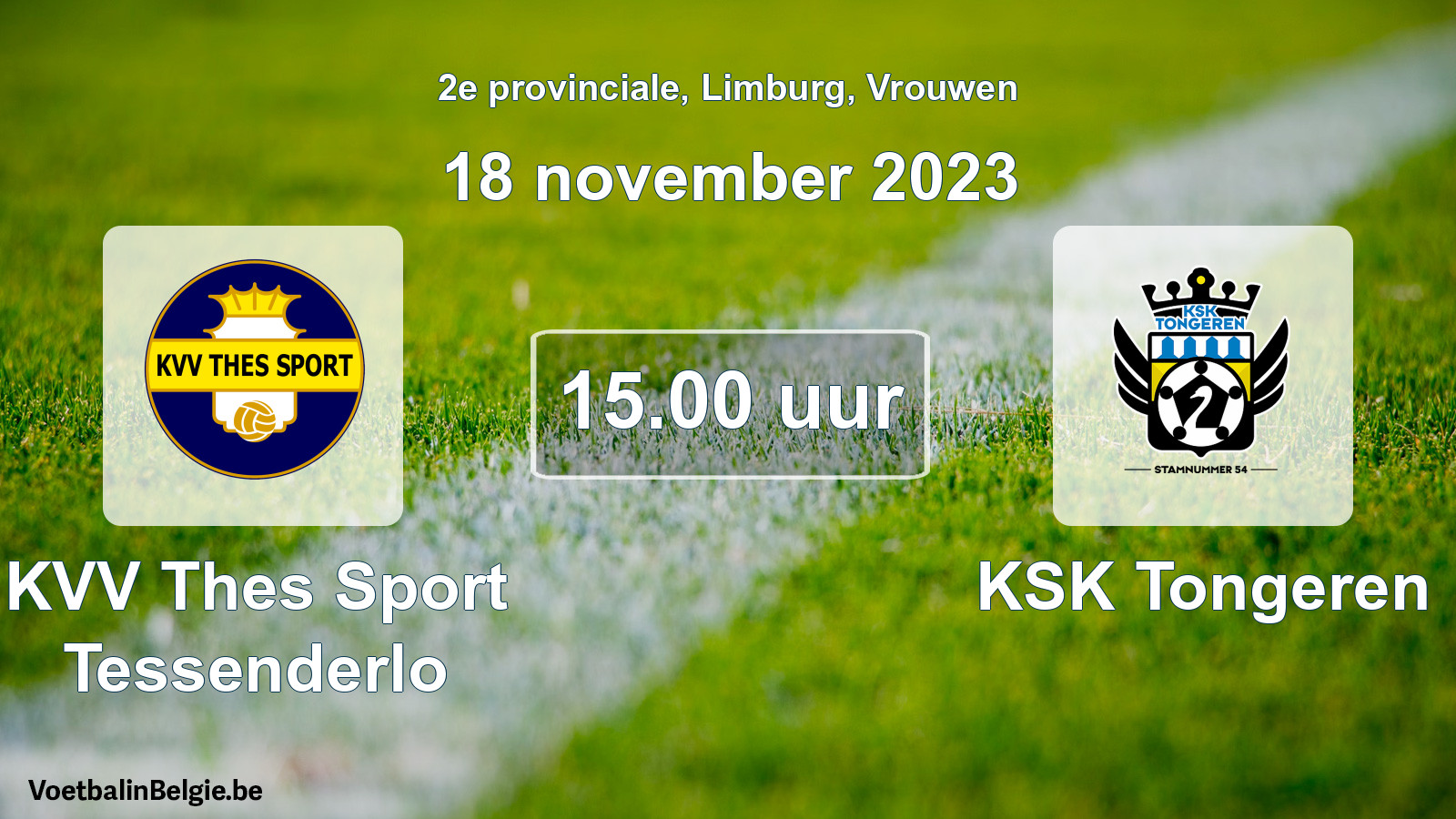 Scheduled match women football: KVV Thes Sport Tessenderlo - KSK Tongeren (18 November 2023)