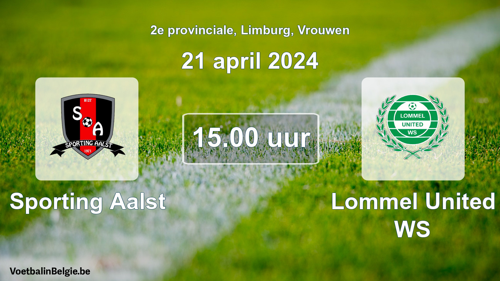 Match prévu football femmes: Sporting Aalst - Lommel United WS (21 avril 2024)
