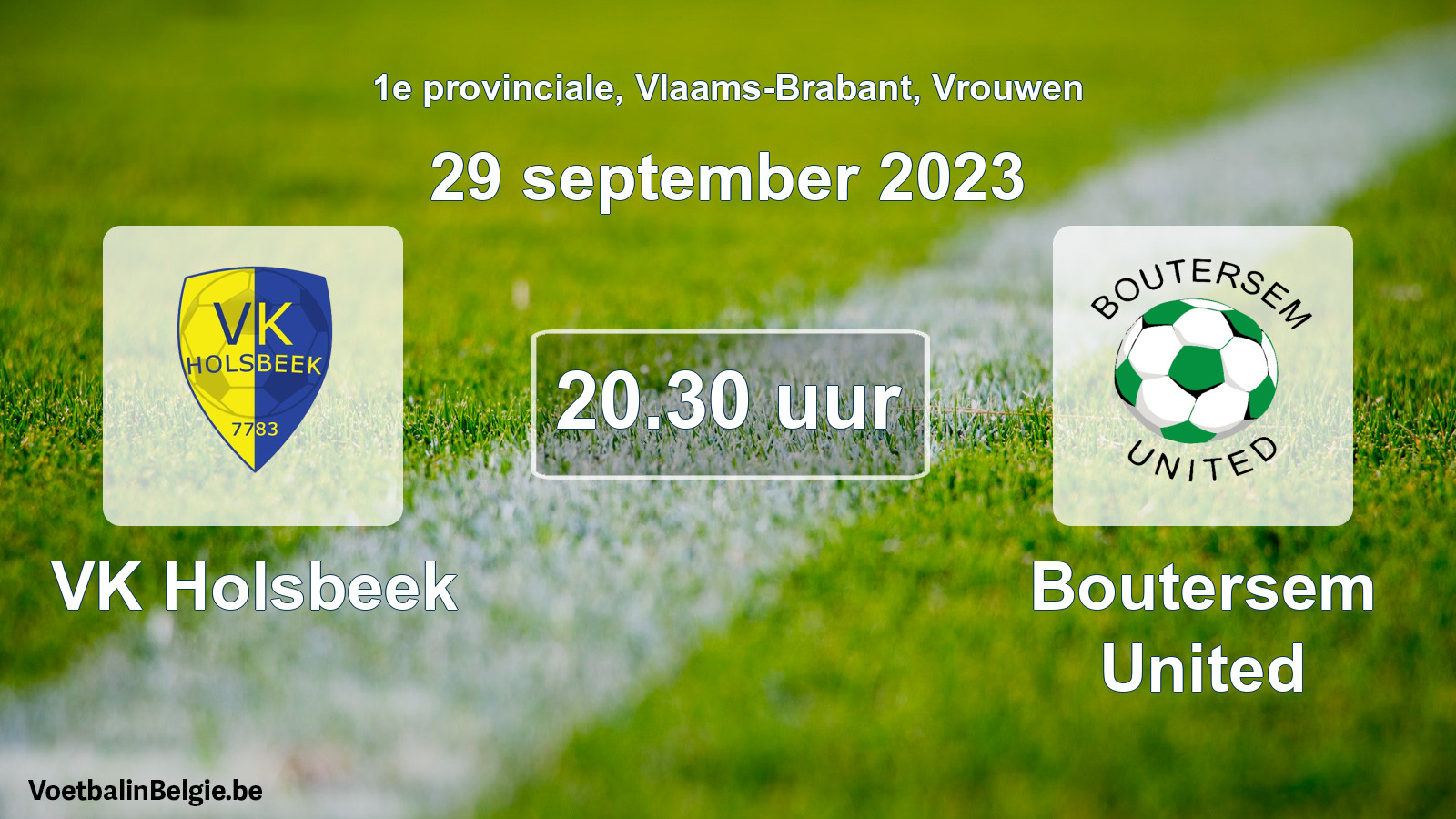 Match prévu football femmes: VK Holsbeek - Boutersem United (29 septembre 2023)