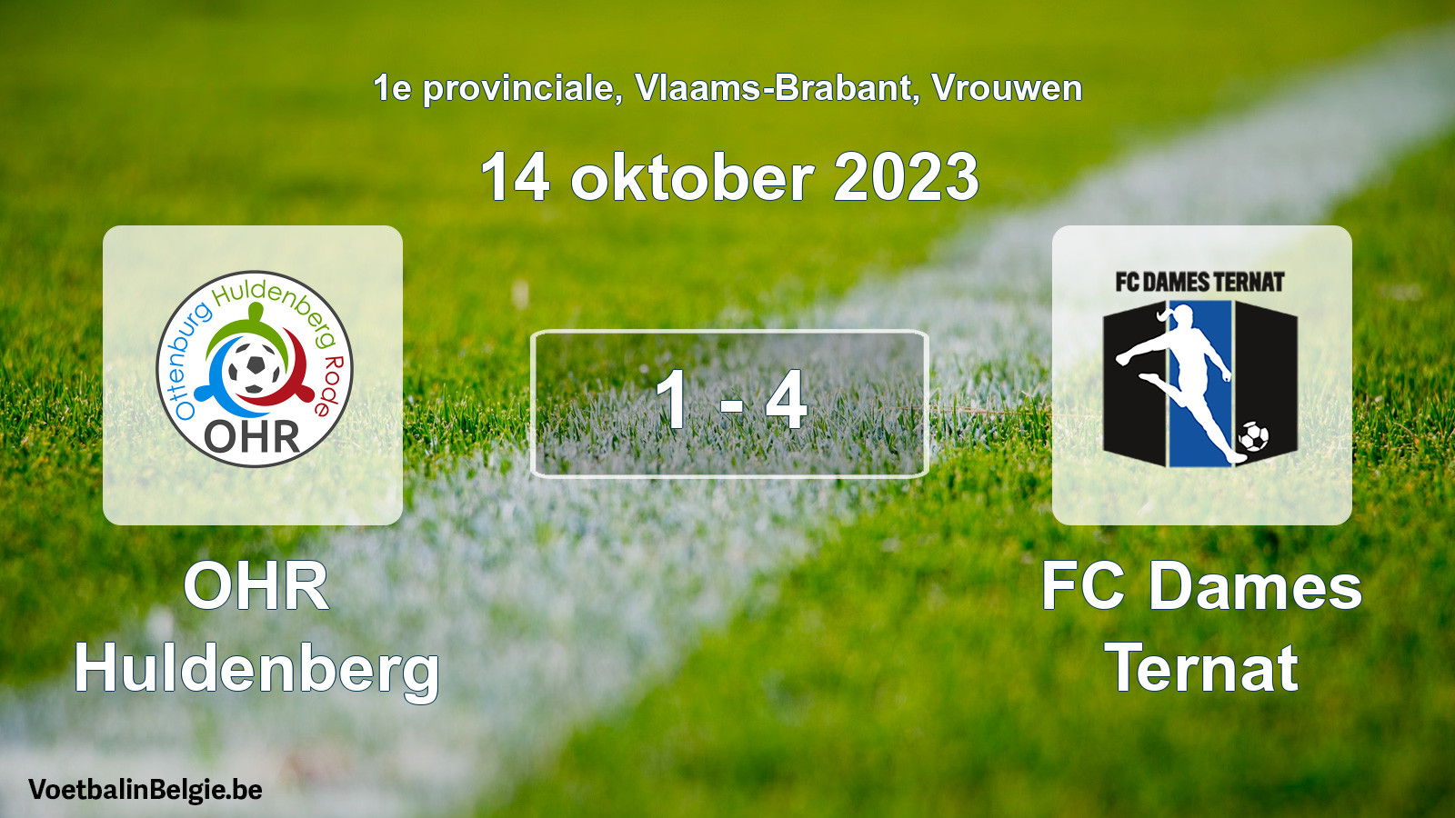 Played match women football: OHR Huldenberg - FC Dames Ternat 1 - 4 (14 October 2023)