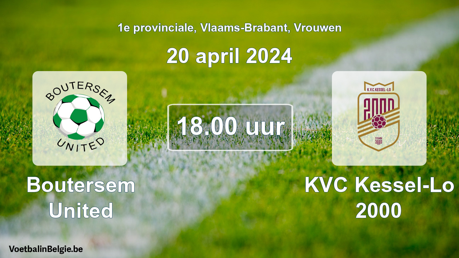 Geplantes Spiel frauen-Fußball: Boutersem United - KVC Kessel-Lo 2000 (20 April 2024)