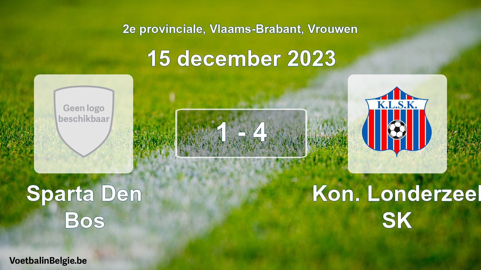 Gespeelde wedstrijd vrouwenvoetbal: Sparta Den Bos - Kon. Londerzeel SK 1 - 4 (15 december 2023)