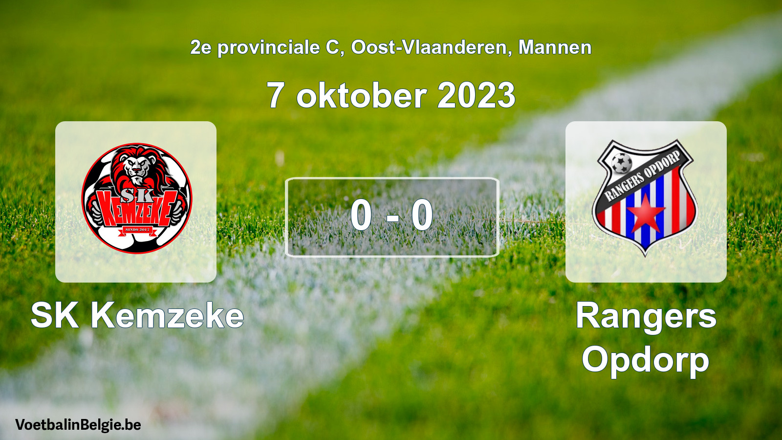 Gespeelde wedstrijd mannenvoetbal: SK Kemzeke - Rangers Opdorp 0 - 0 (7 oktober 2023)