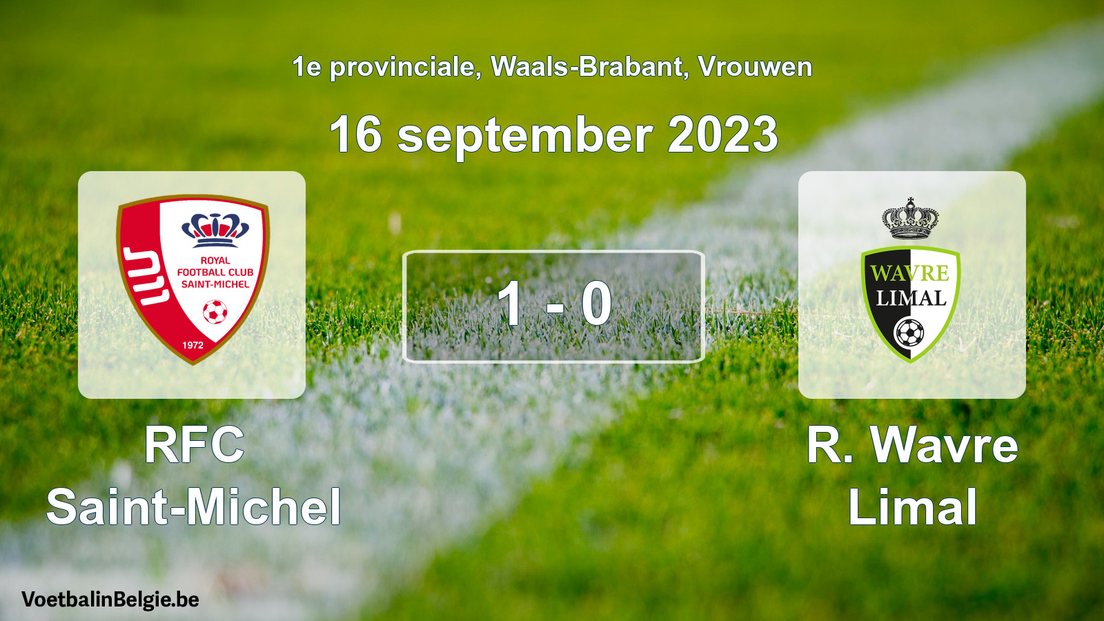 Gespeelde wedstrijd vrouwenvoetbal: RFC Saint-Michel - R. Wavre Limal 1 - 0 (16 september 2023)