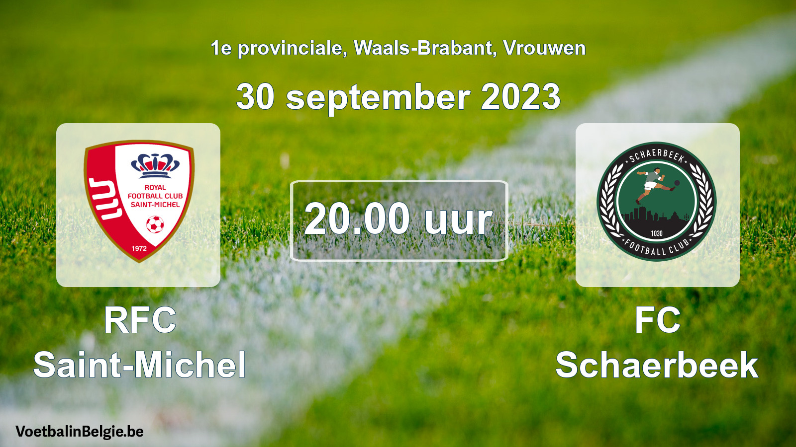 Match prévu football femmes: RFC Saint-Michel - FC Schaerbeek (30 septembre 2023)