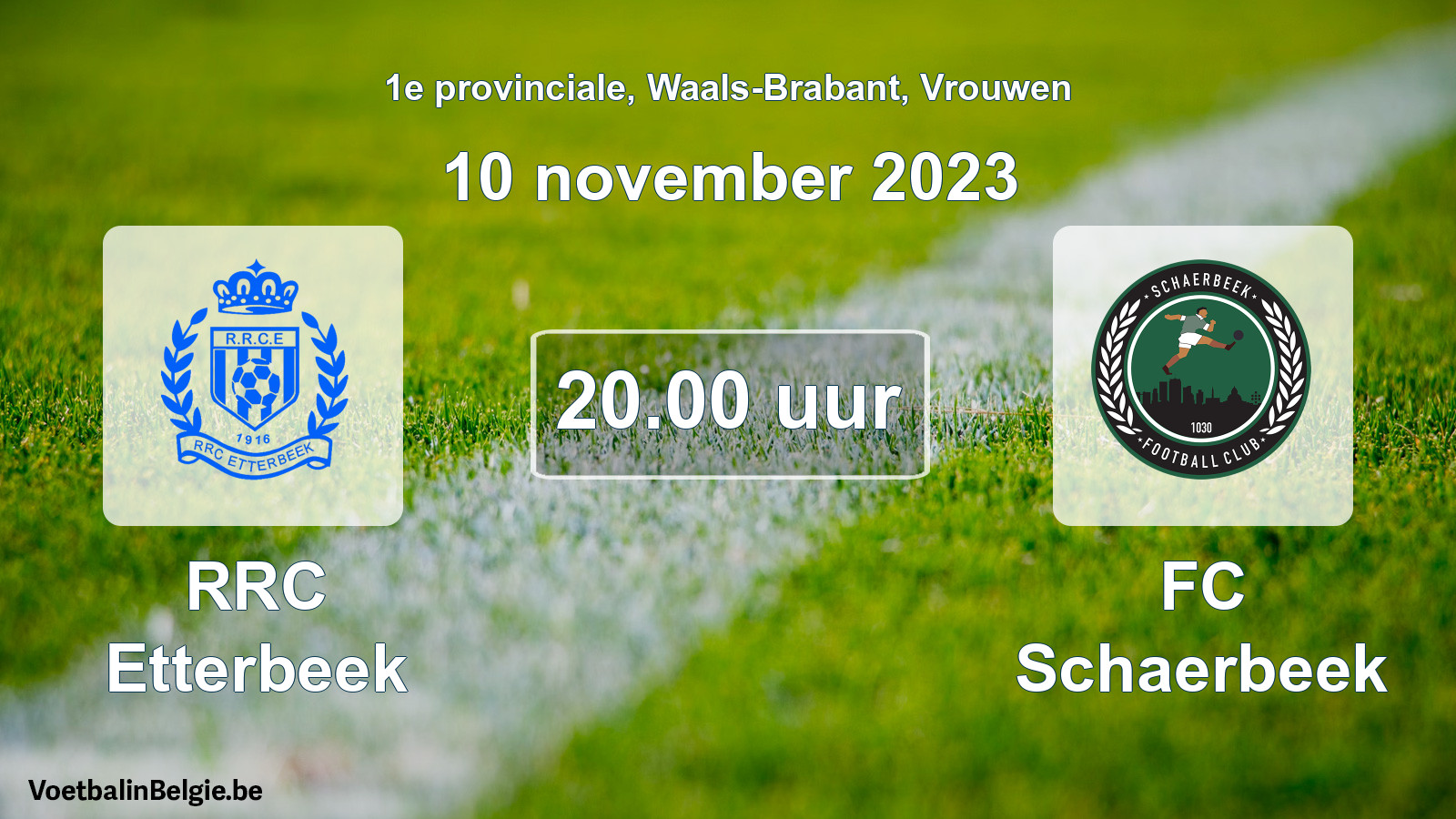 Match prévu football femmes: RRC Etterbeek - FC Schaerbeek (10 novembre 2023)