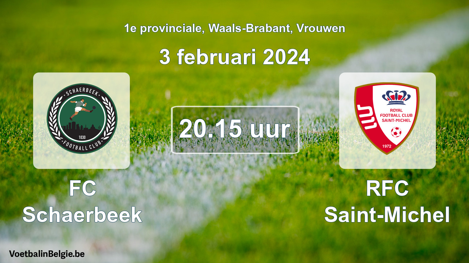 Scheduled match women football: FC Schaerbeek - RFC Saint-Michel (3 February 2024)