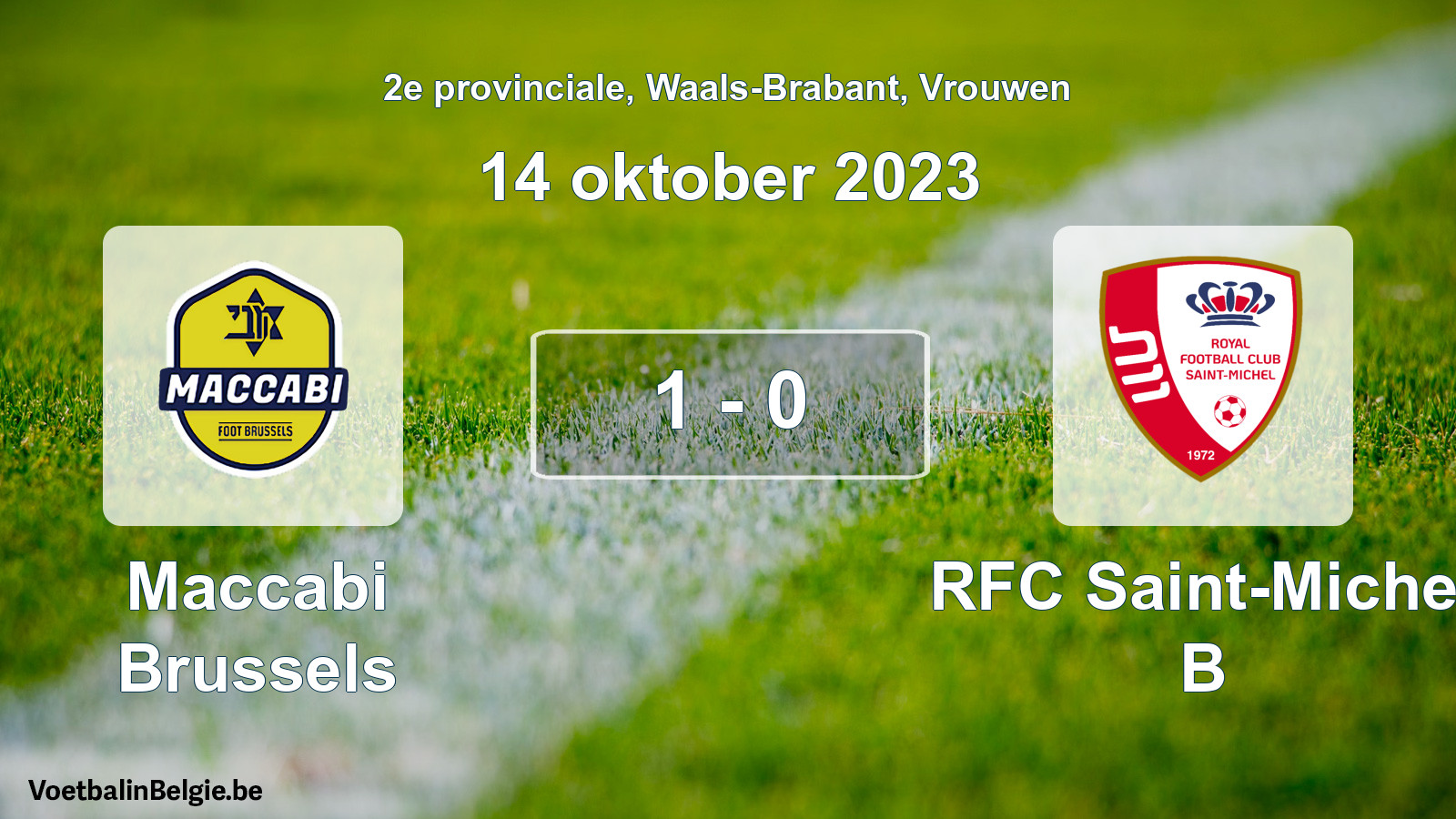 Gespeelde wedstrijd vrouwenvoetbal: Maccabi Brussels - RFC Saint-Michel B 1 - 0 (14 oktober 2023)