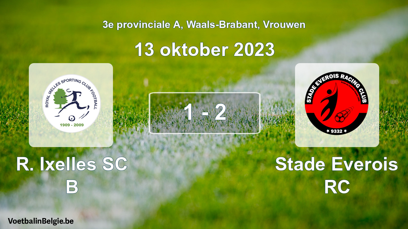Gespeelde wedstrijd vrouwenvoetbal: R. Ixelles SC B - Stade Everois RC 1 - 2 (13 oktober 2023)