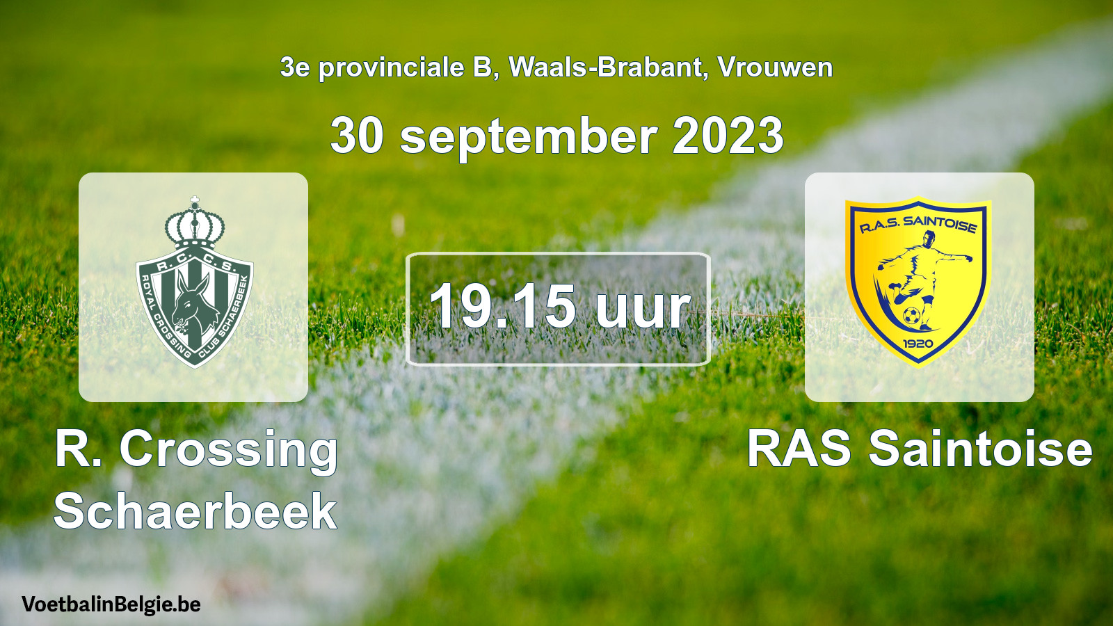 Match prévu football femmes: R. Crossing Schaerbeek - RAS Saintoise (30 septembre 2023)