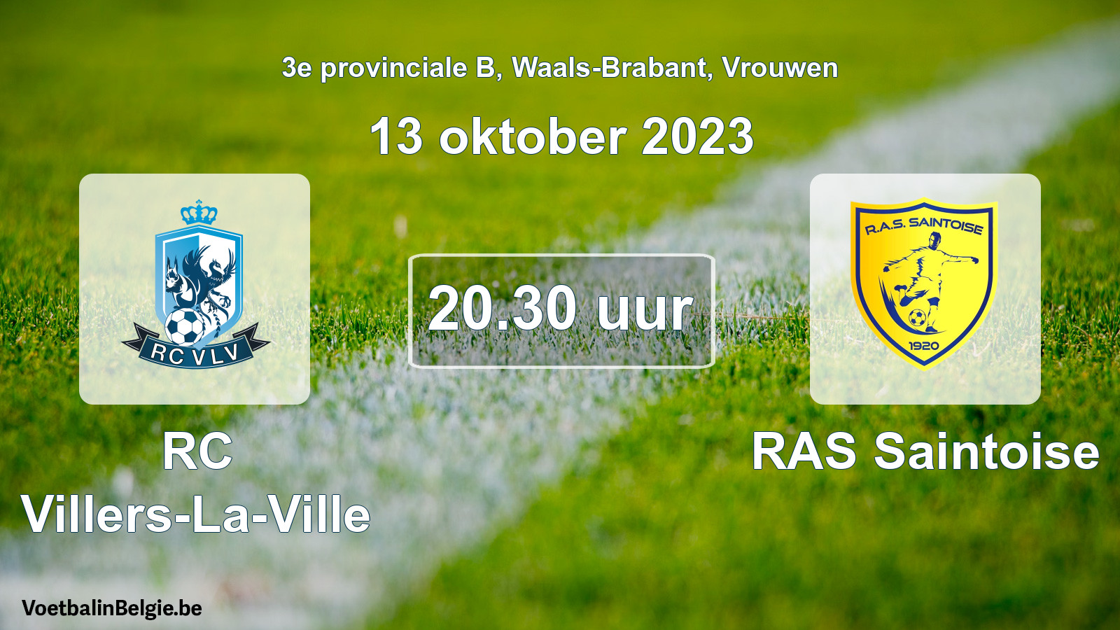 Match prévu football femmes: RC Villers-La-Ville - RAS Saintoise (13 octobre 2023)