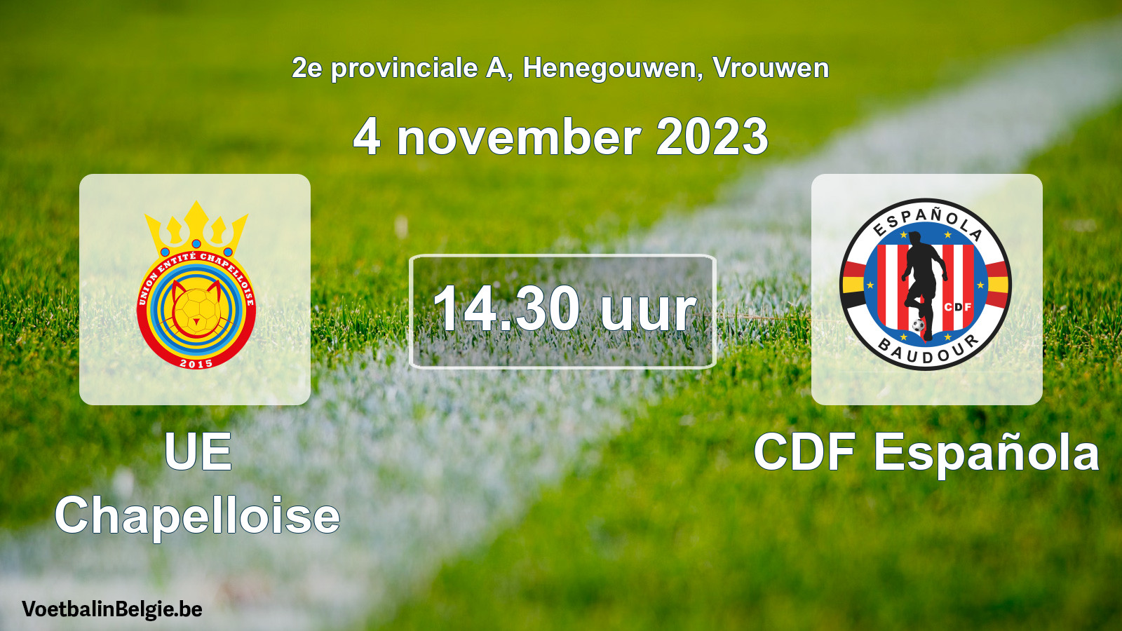 Scheduled match women football: UE Chapelloise - CDF Española (4 November 2023)
