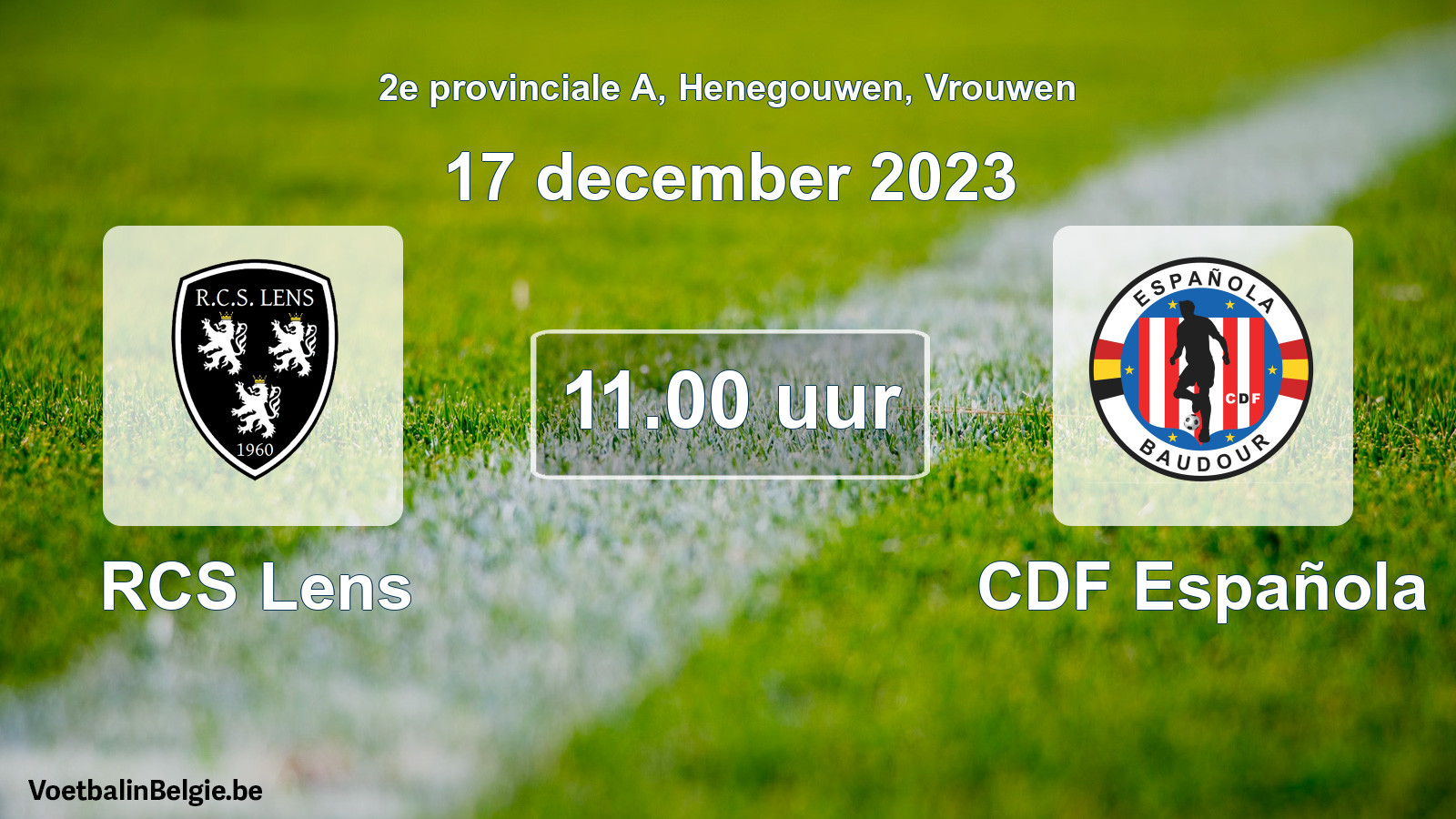 Match prévu football femmes: RCS Lens - CDF Española (17 décembre 2023)