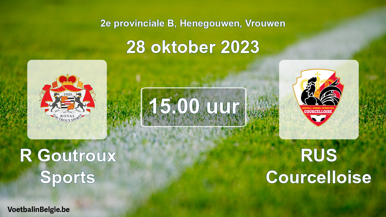 Match prévu football femmes: R Goutroux Sports - RUS Courcelloise (28 octobre 2023)