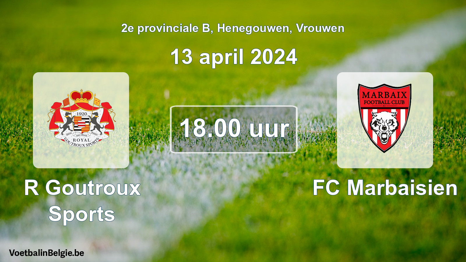 Match prévu football femmes: R Goutroux Sports - FC Marbaisien (13 avril 2024)