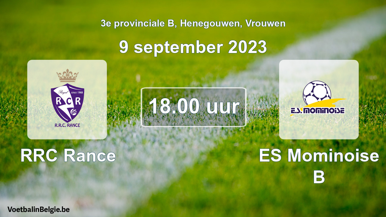Match prévu football femmes: RRC Rance - ES Mominoise B (9 septembre 2023)