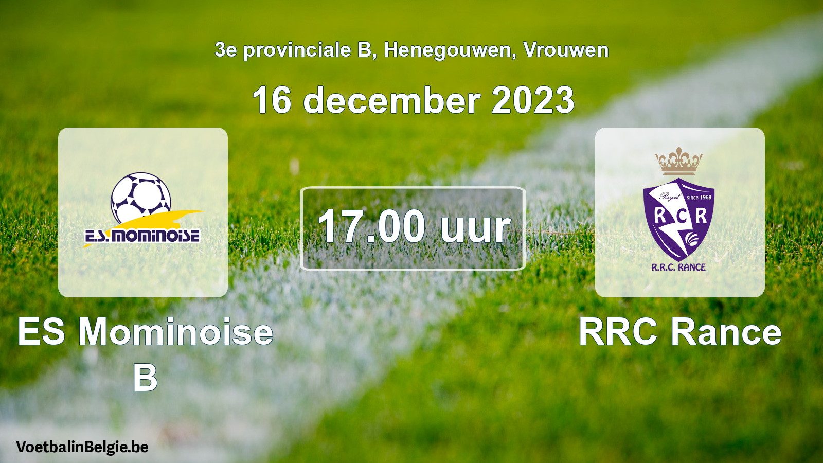 Match prévu football femmes: ES Mominoise B - RRC Rance (16 décembre 2023)