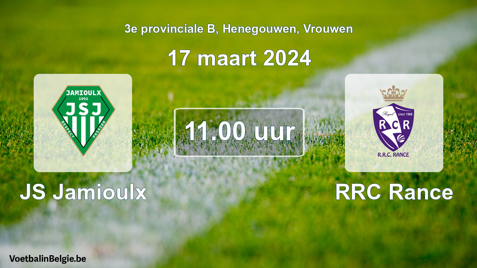 Match prévu football femmes: JS Jamioulx - RRC Rance (17 mars 2024)