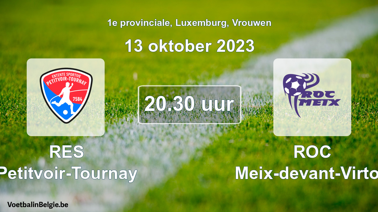 Match prévu football femmes: RES Petitvoir-Tournay - ROC Meix-devant-Virton (13 octobre 2023)