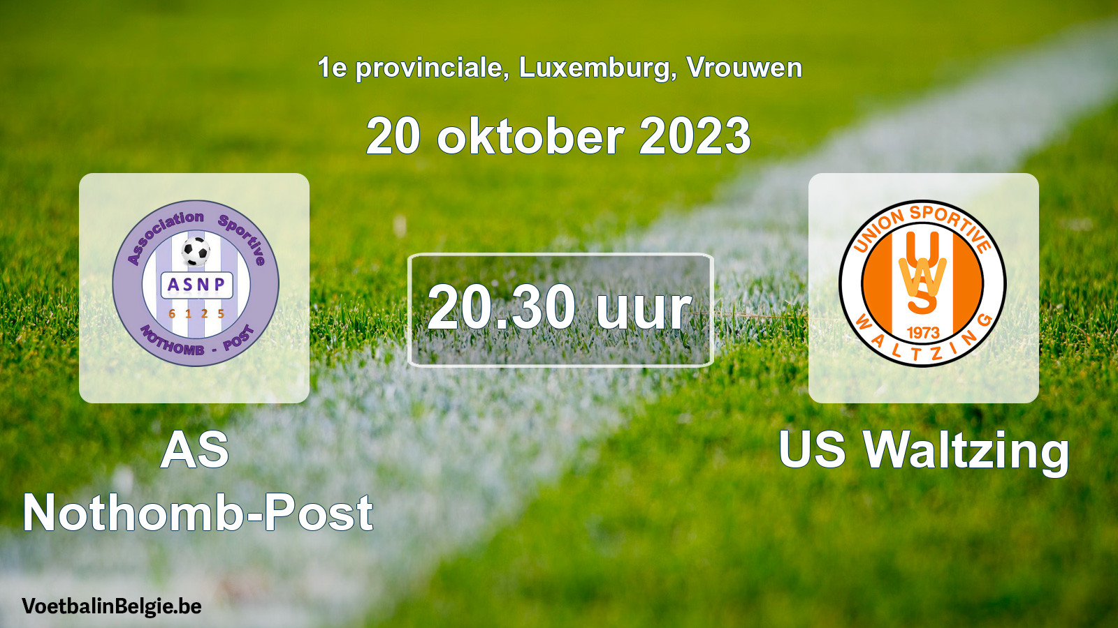 Geplande wedstrijd vrouwenvoetbal: AS Nothomb-Post - US Waltzing (20 oktober 2023)