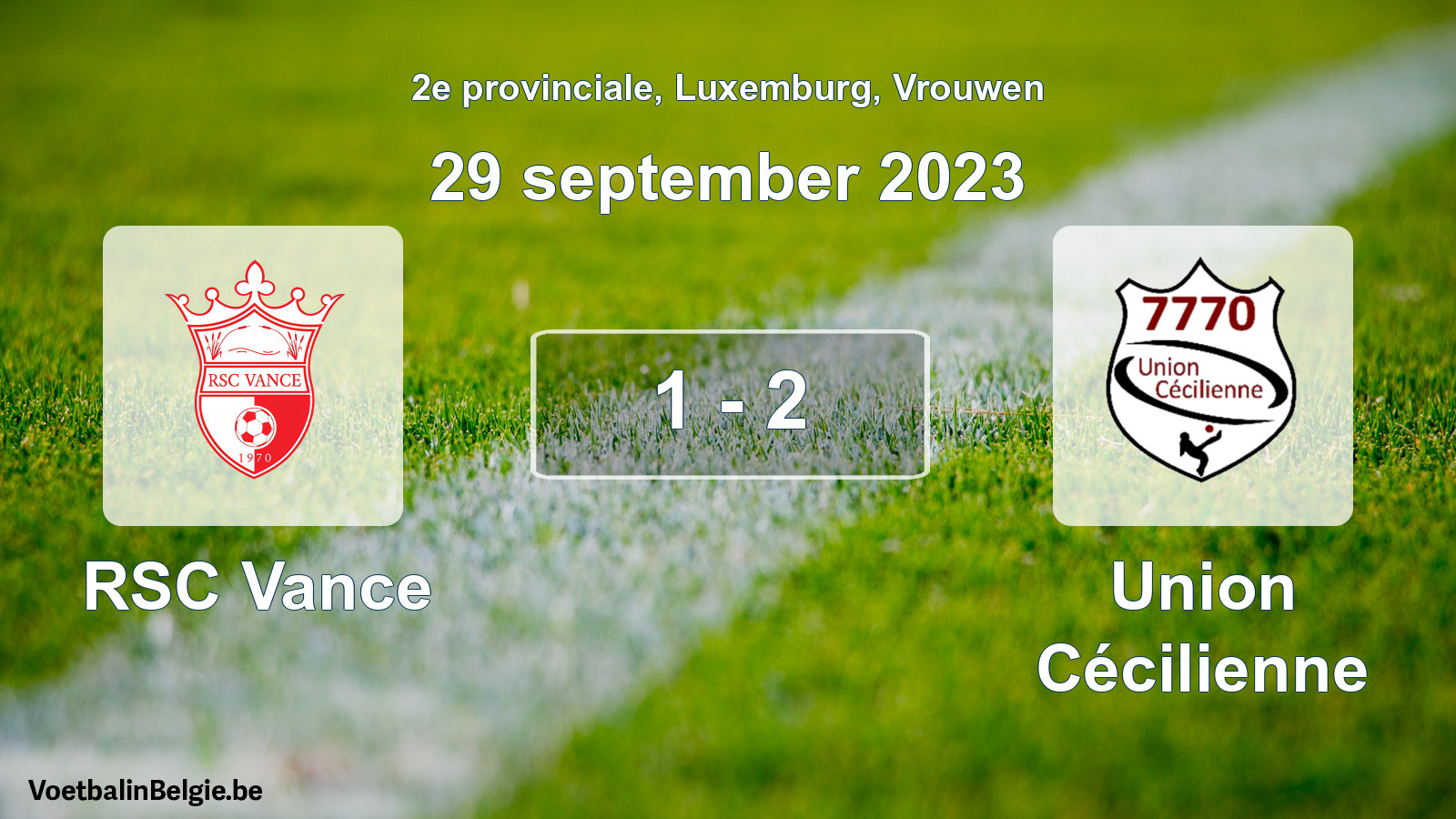 Gespeelde wedstrijd vrouwenvoetbal: RSC Vance - Union Cécilienne 1 - 2 (29 september 2023)