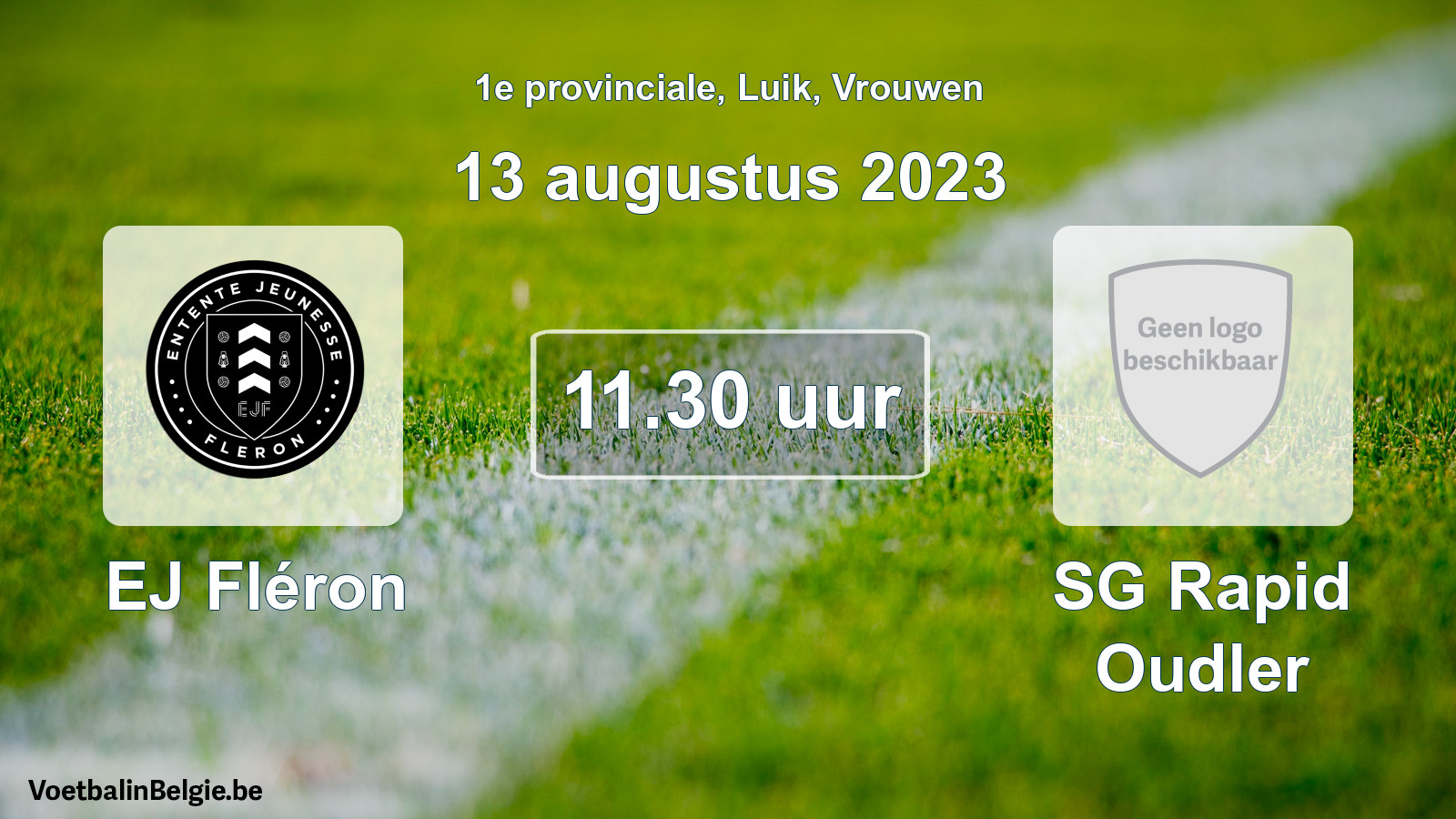 Geplande wedstrijd vrouwenvoetbal: EJ Fléron - SG Rapid Oudler (13 augustus 2023)