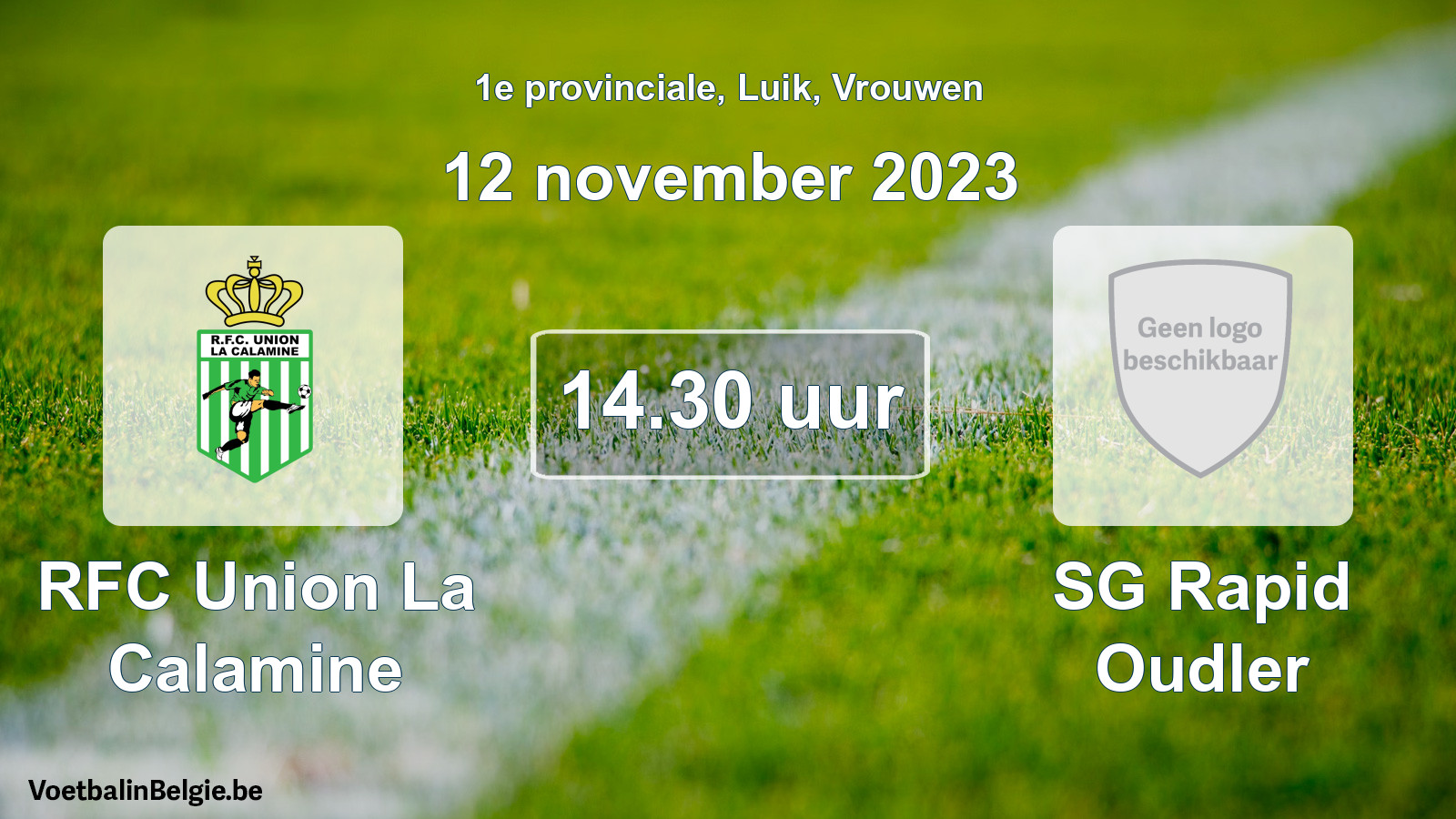 Geplande wedstrijd vrouwenvoetbal: RFC Union La Calamine - SG Rapid Oudler (12 november 2023)