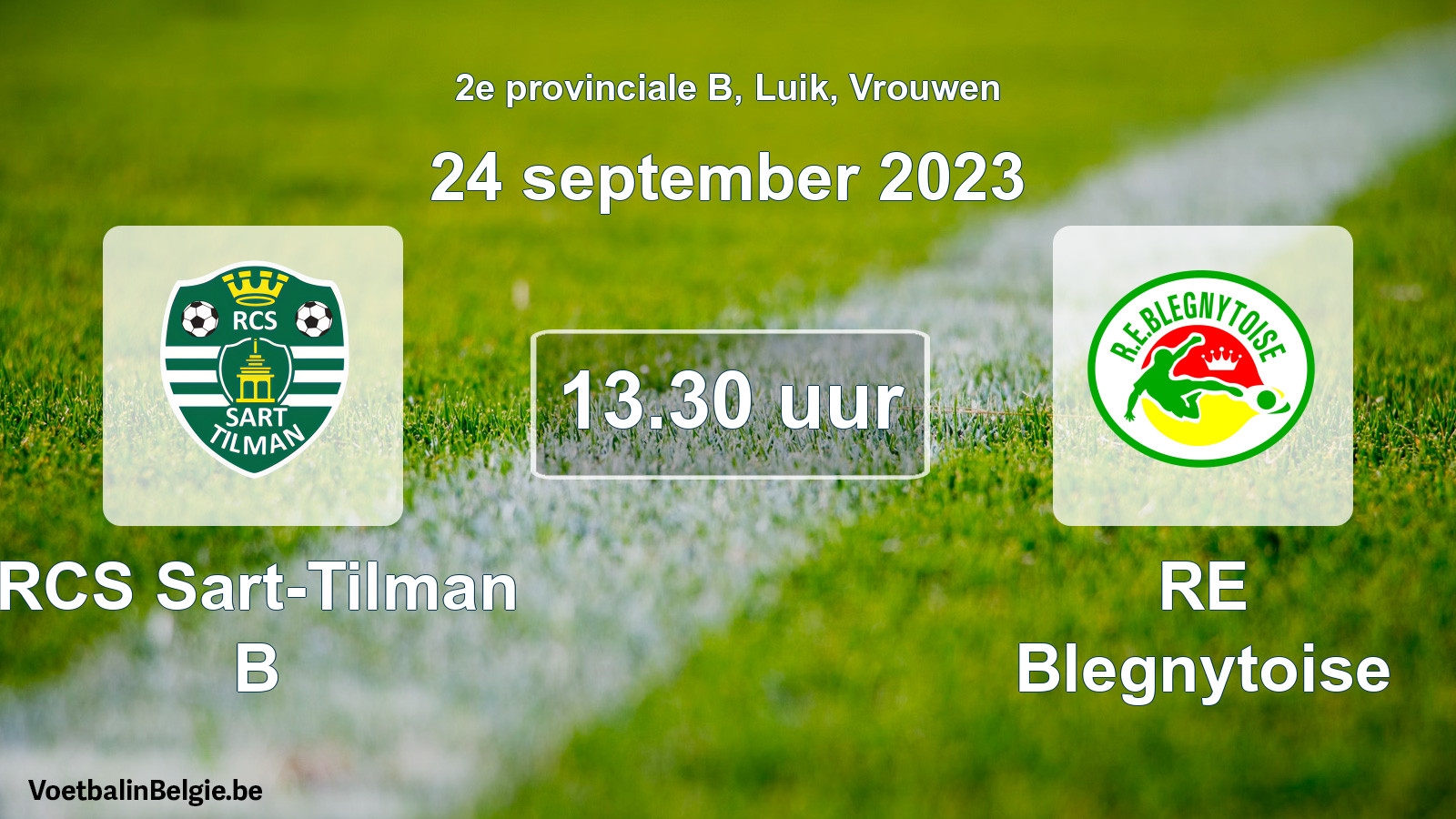 Scheduled match women football: RCS Sart-Tilman B - RE Blegnytoise (24 September 2023)