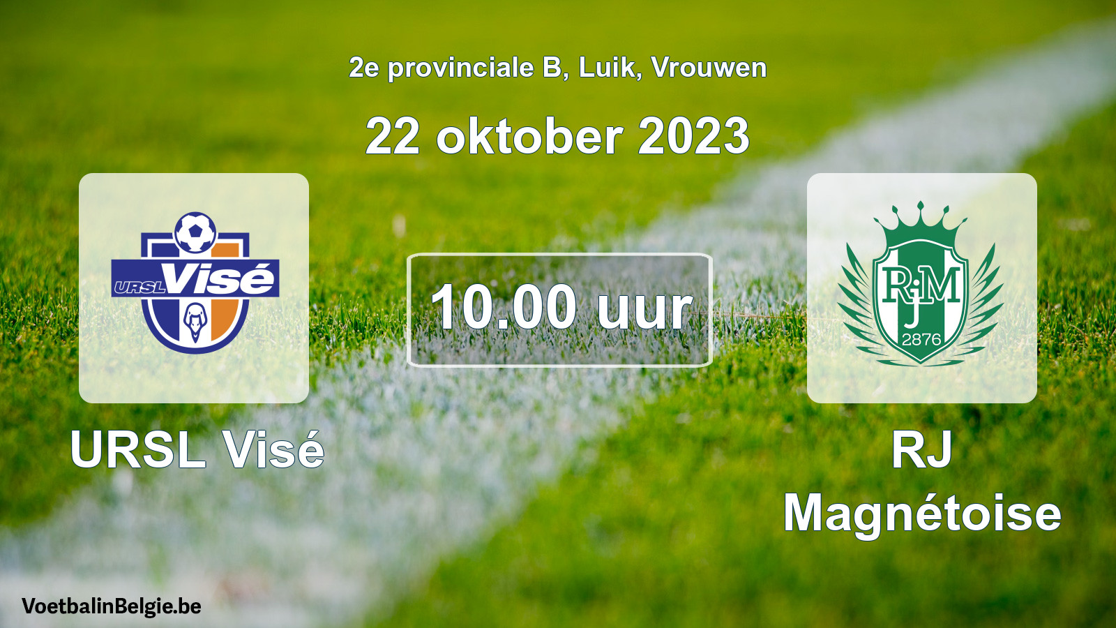 Match prévu football femmes: URSL Visé - RJ Magnétoise (22 octobre 2023)