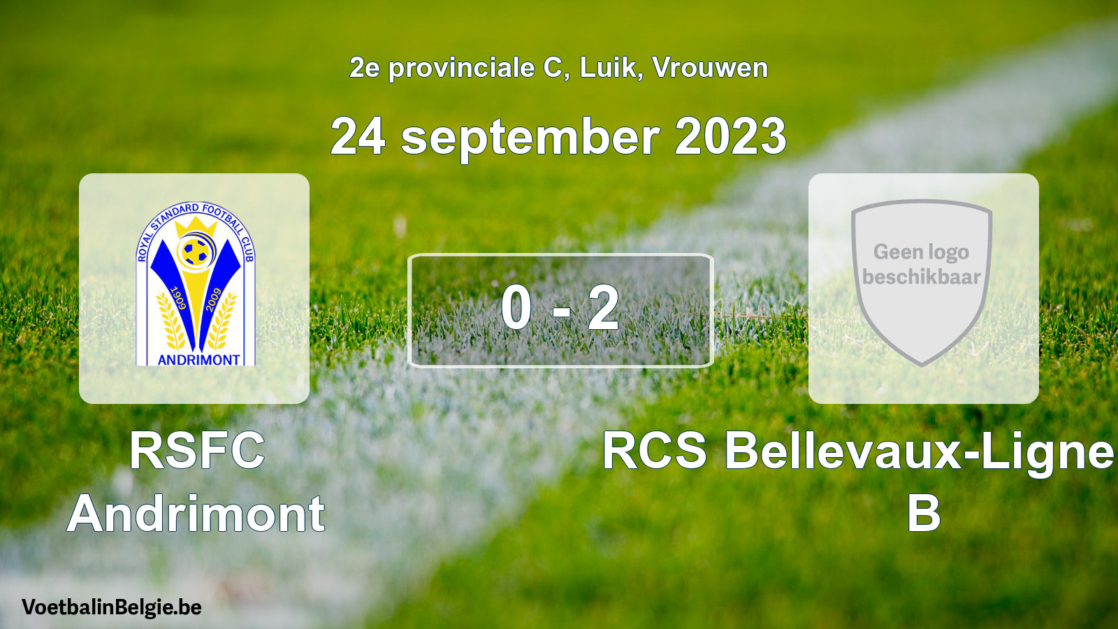 Gespeelde wedstrijd vrouwenvoetbal: RSFC Andrimont - RCS Bellevaux-Ligneuville B 0 - 2 (24 september 2023)